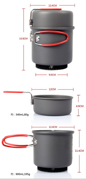 Alocs CW-S08 Heat Exchanger Pot Set