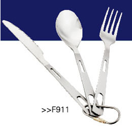 Alocs F911 3-piece titanium cutlery set